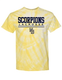 NB Lacrosse Gold Tie Dye Cotton T-shirt - Orders due Monday, April 10, 2023